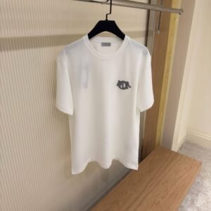 Dior Charm T-Shirt, Relaxed Fit White Cotton Jersey