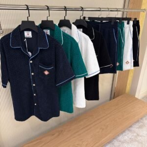 CASABLANCA Tennis Stripe Towelling Shirt