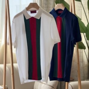 Gucci Gucci Short-Sleeved Wed Knitted Polo Shirt