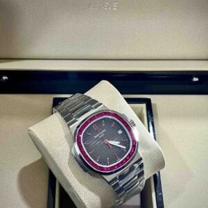 Patek Philippe Nautilus in Platinum - Ruby Bezel