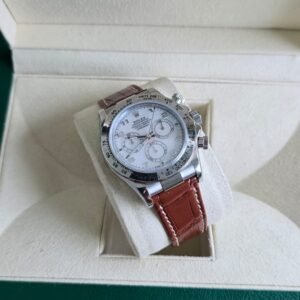 Rolex Daytona White Gold Brown Strap Chronograph