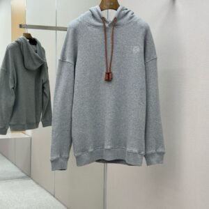Loewe Gray Men Grey Hooded Sweatshirt