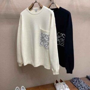 Sweater in cotton blend White - LOEWE