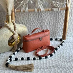Loro Piana ostrich leather bag