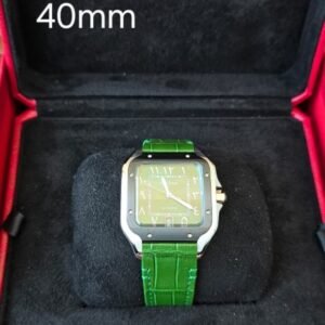 Cartier Santos Middle East Edition 40mm Arabic Green Arabic Dial Watch In Dubai