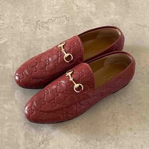 Gucci Monogram GG Horsebit Jordaan Loafers Canvas