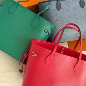 Louis Vuitton Neverfull MM Leather Shoulder Handbag