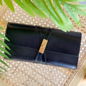 CELINE Black Calfskin Long Large Wallet
