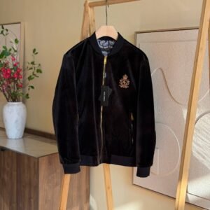 D&G Black Velvet Bomber Jacket In Dubai
