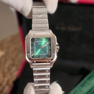 Cartier Santos Watch Emerald Green Dial