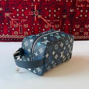 Louis Vuitton Locker Dopp Kit Monogram Navy Blue