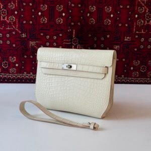 Hermès Beton Matte Alligator Kelly Pochette