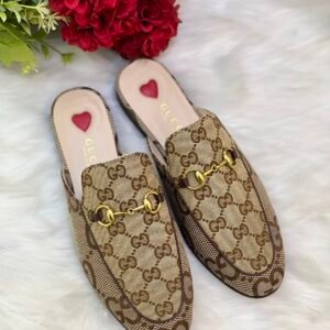 Gucci Princetown canvas mules